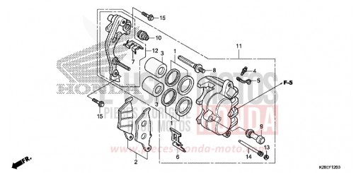FRONT BRAKE CALIPER CRF125FP de 2023